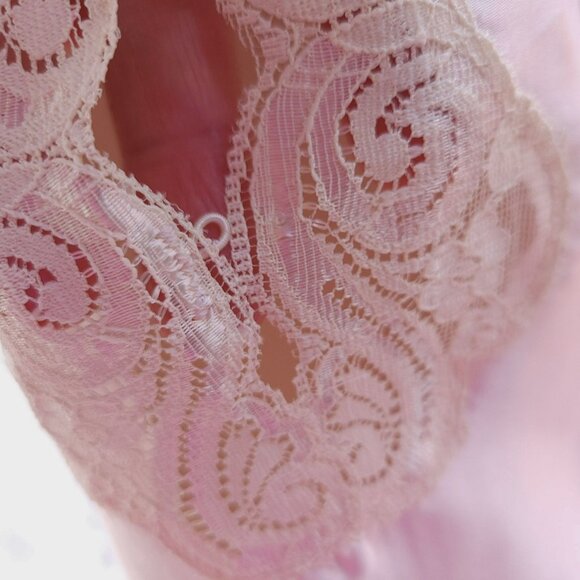 Hidden Fantasies Pink Nightgown & Bedjacket Vintage 80s Peignoir Set Small - Picture 14 of 16